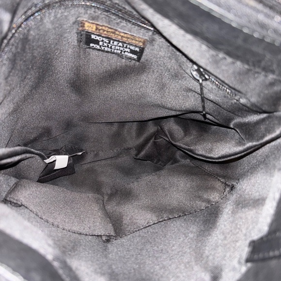 Great American Leather Works Patchwork Crossbody Handbag Black and Brown - Picture 4 of 15